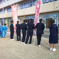 小中連携あいさつ運動最終日