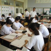 ３年１組　数学の授業風景